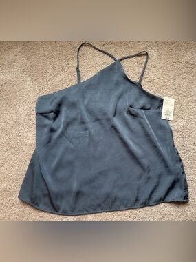 A New Day Charcoal Gray Satin Camisole